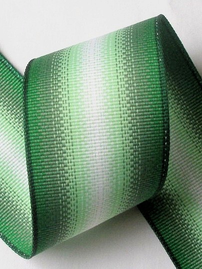 GGS7982 (5 yds) 1 1/2" FADED-GREEN STRIPES